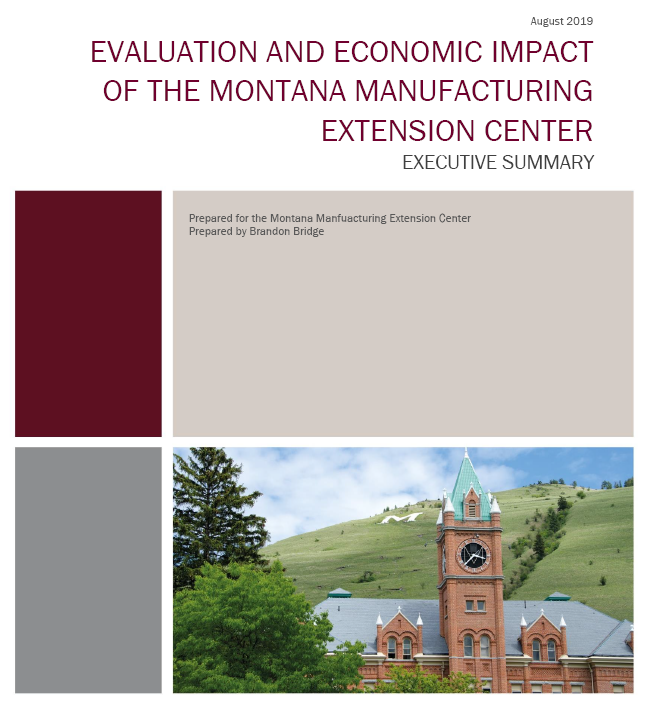 Evaluation and economic impact of the montana manufacturing extension center. An Executive summary prepared for MMEC by Brandon Bridge with U of M's Bureau of business and economic research. 