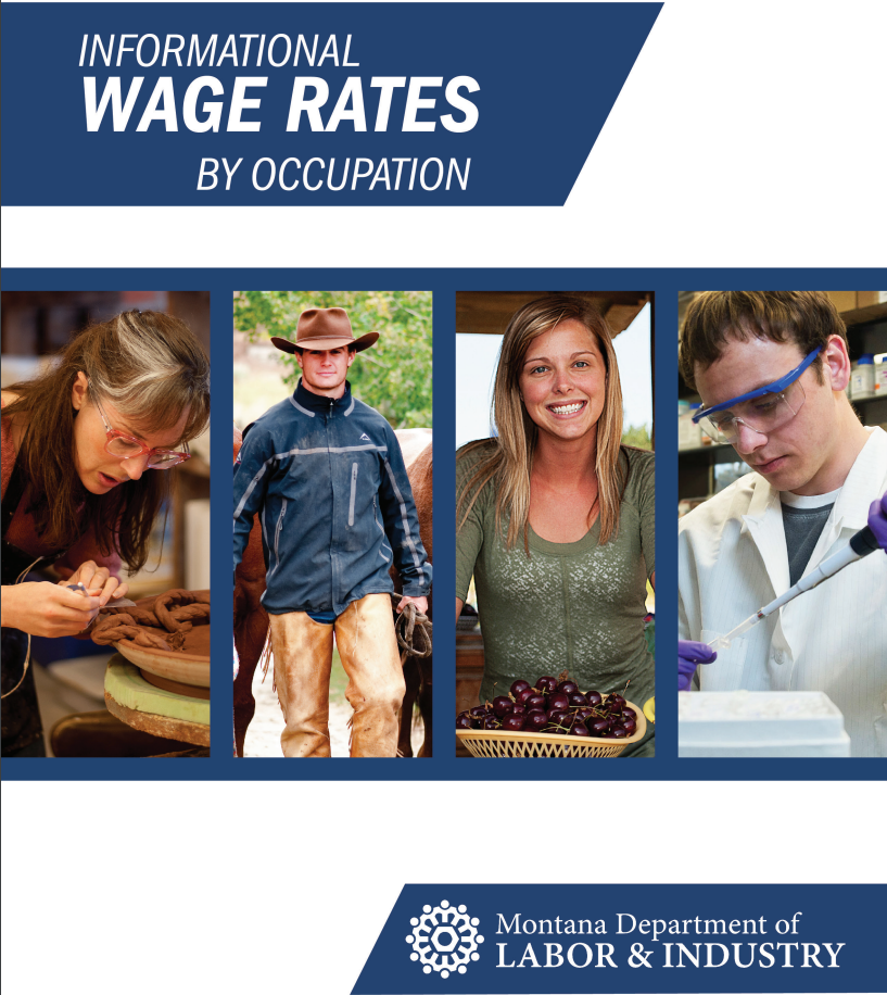 Report Cover of different occupations, including a fabric, ranch, grower, and lab engineer. 