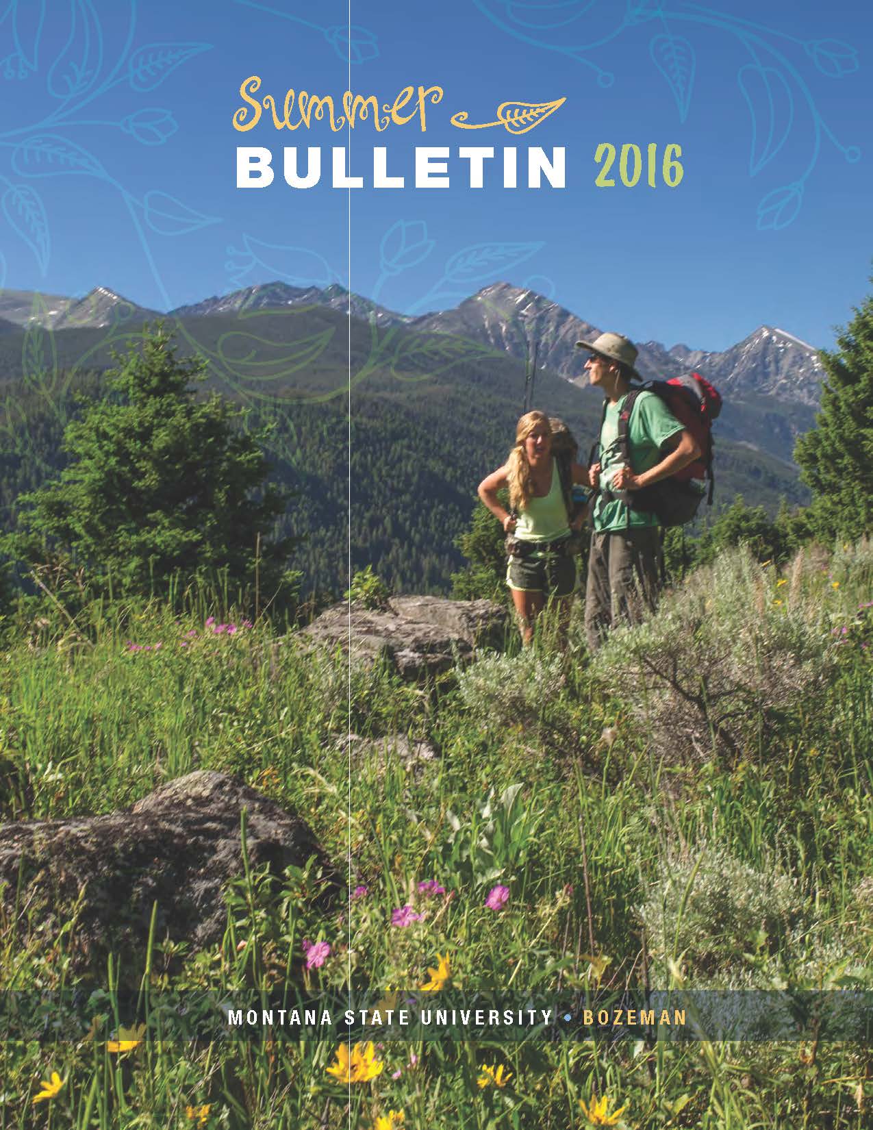 Summer Bulletin Request Form Summer Session Montana State University