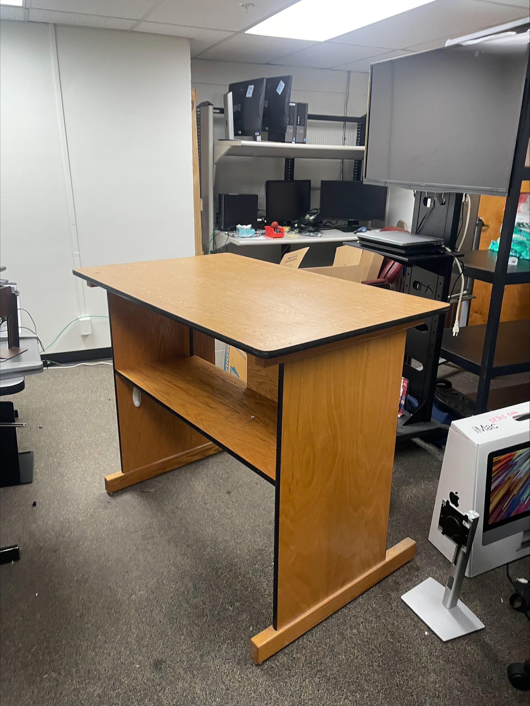 Wooden standing desk