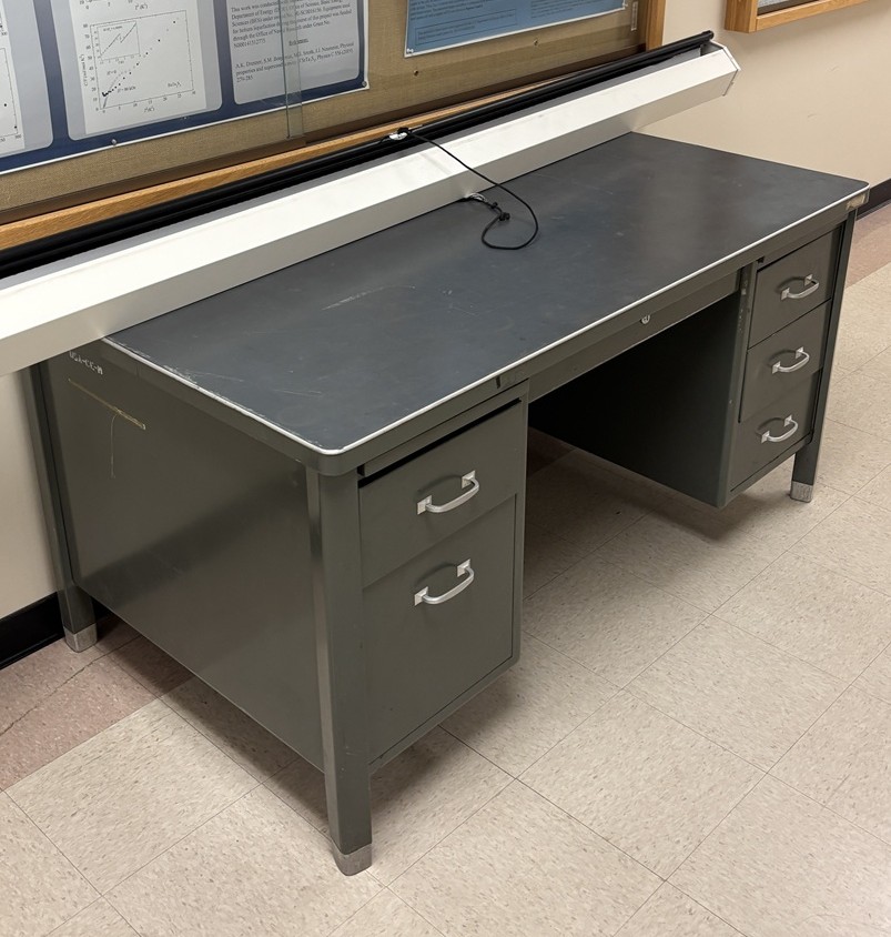 Metal prison desk