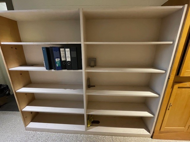 Double wooden bookcase