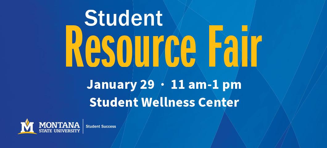 Student Resource Fair January 29th, 11am-1pm