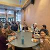 Students enjoying food at the 2022 Spring BBQ