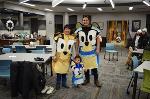 Student Family dressed as the Bluey family at the AIC Halloween Party 2023