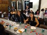 Students eating at the party
