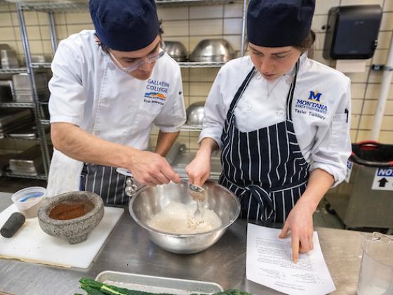 Culinary students cooking