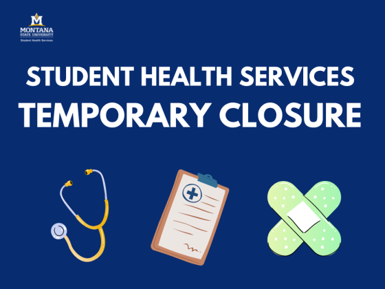 Student Health Services Temporary Closure Graphic | 