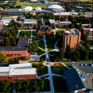 Aerial shot of campus. | 