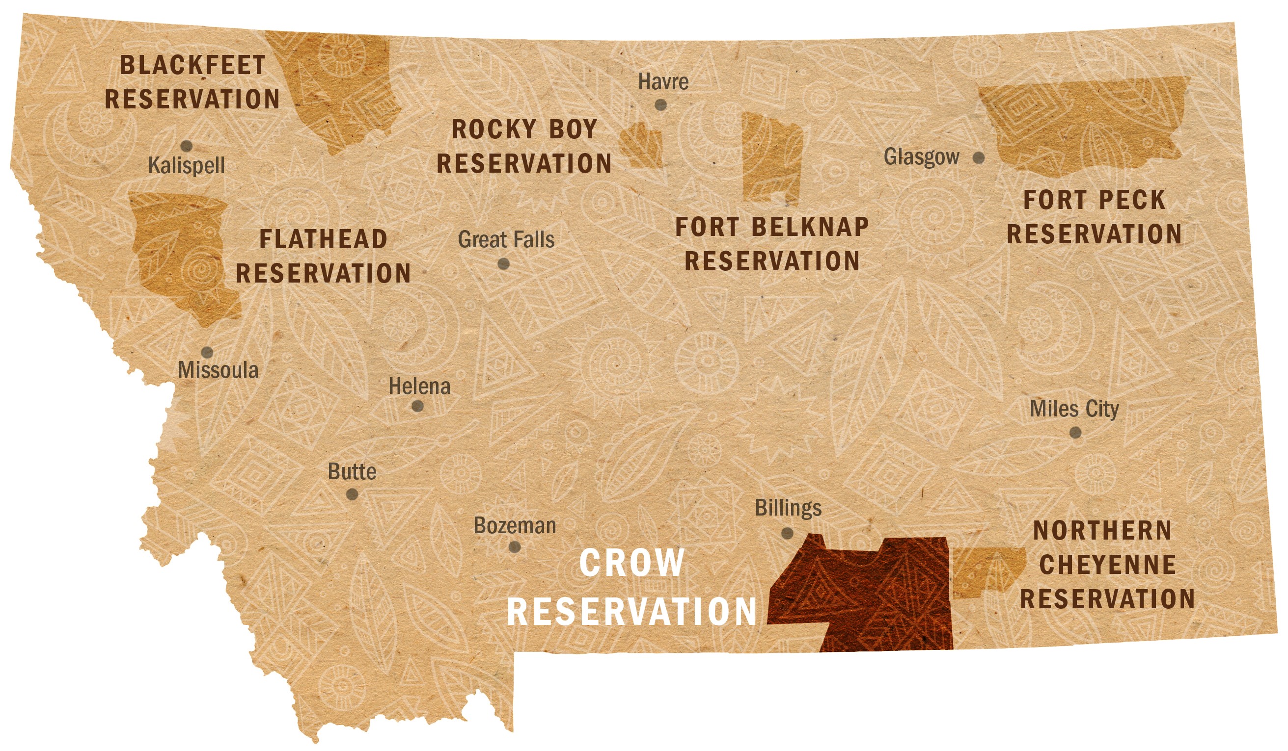 Crow Indians Map