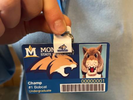 cat card on a lanyard