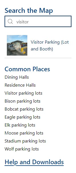 Search results for visitor parking