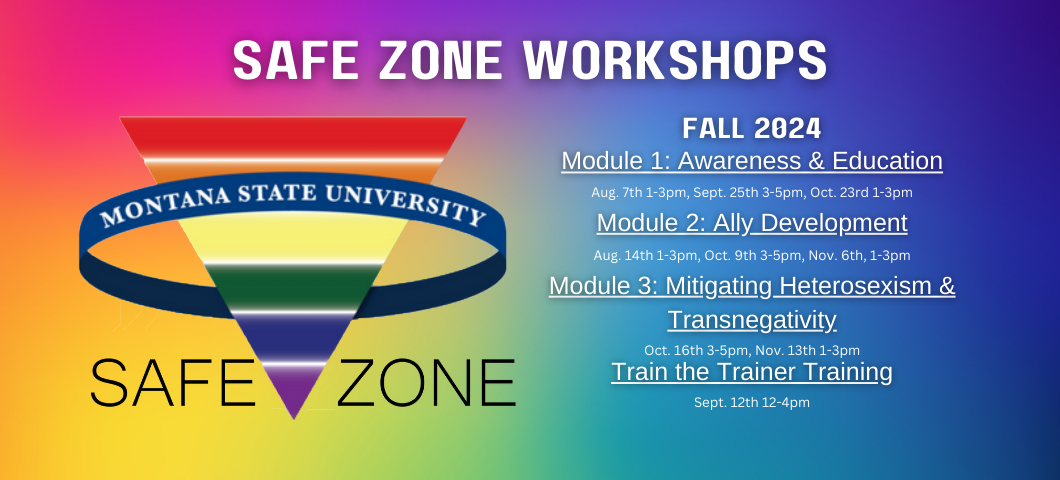 Register for fall 2024 Safe Zone workshops!