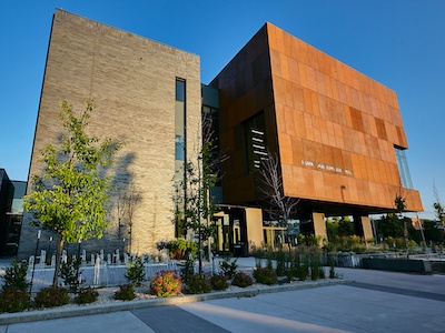 The exterior of the College of Engineering's Norm Asbjornson Hall.