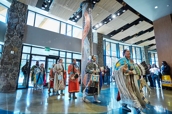 Students enter American Indian Hall