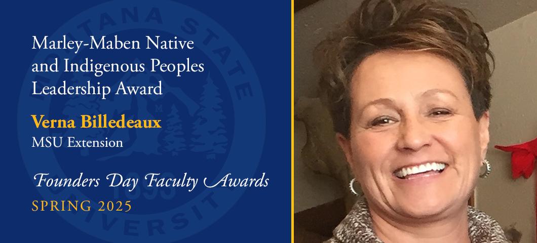 MSU Extension's Verna Billedeaux wins Marley-Maben Native and Indigenous Peoples Leadership Award for 2025.