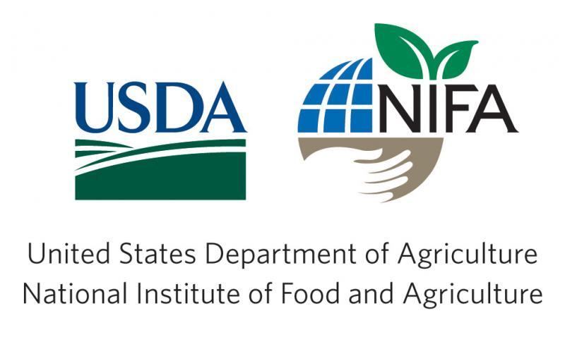 US Department of Agriculture and National Institute of Food and Agriculture, logo and text