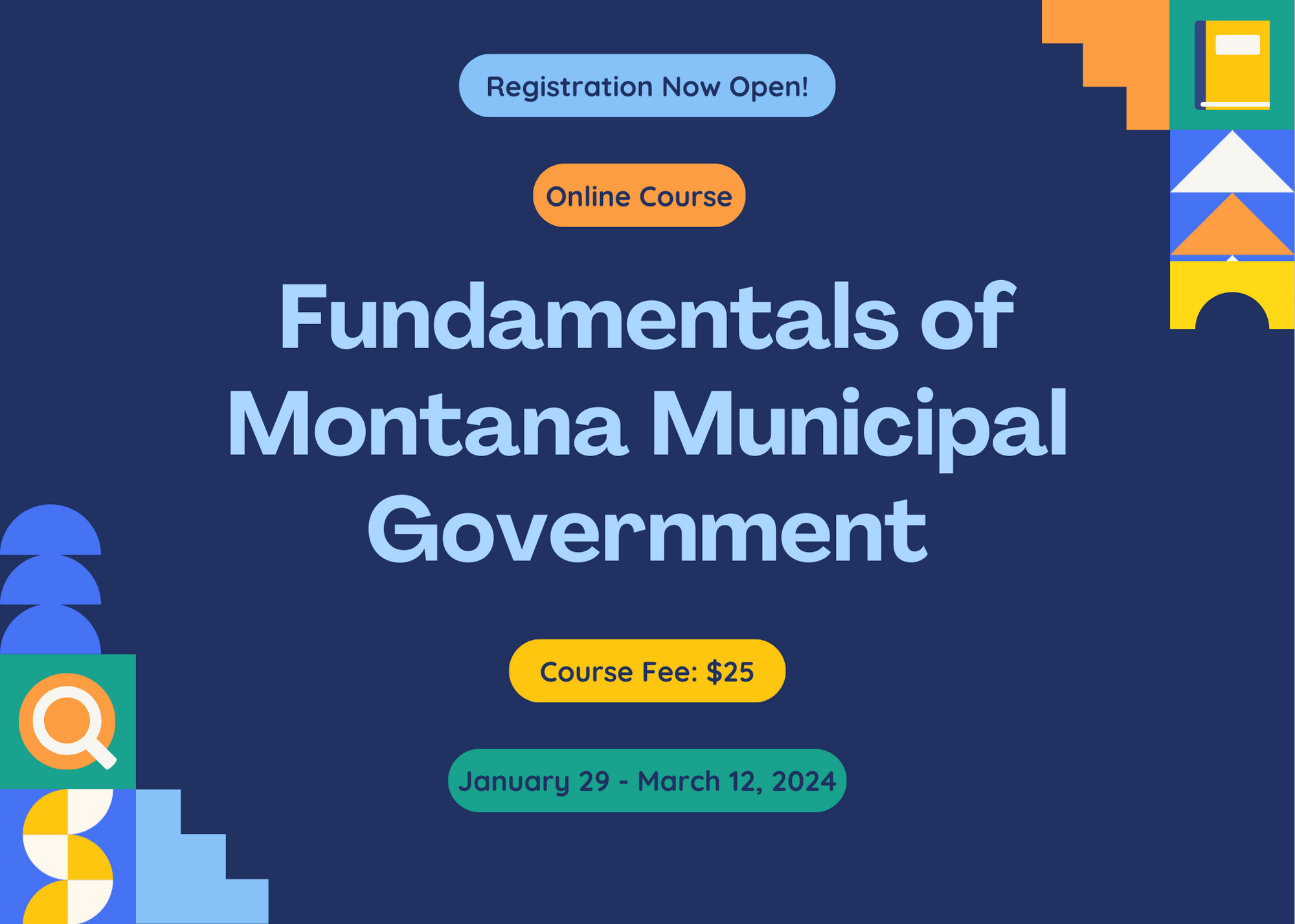 Fundamentals of Montana Municipal Government Online Course banner