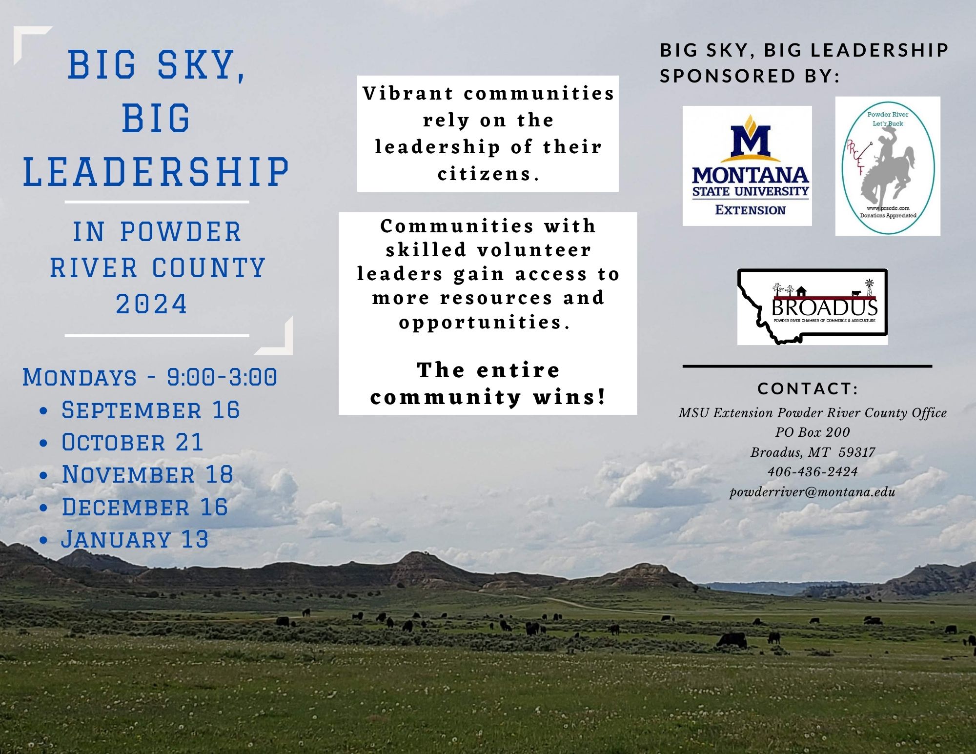 Big Sky Big Leadership - Powder River Extension | Montana State University