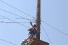 Halton Stancil poses on the high ropes course at Rockhaven.