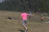 MSU Hilleman Scholars play frisbee at Rockhaven.