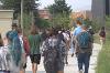 MSU Hilleman Scholars walking on campus.