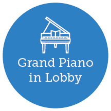 Grand piano in the lobby