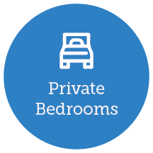 Private bedrooms