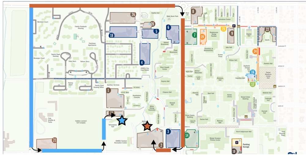 Yellowstone and Roskie Move In Map