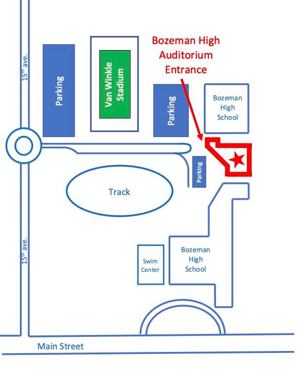 Bozeman High Auditorium Map