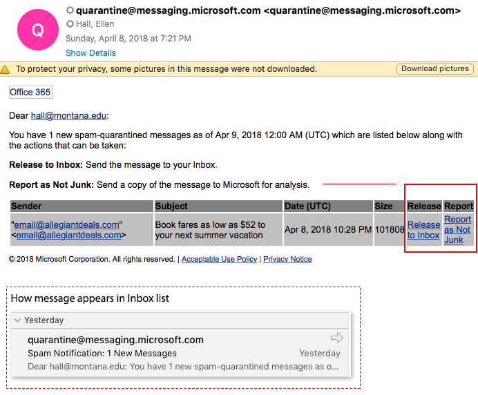 microsoft spam filter not working well