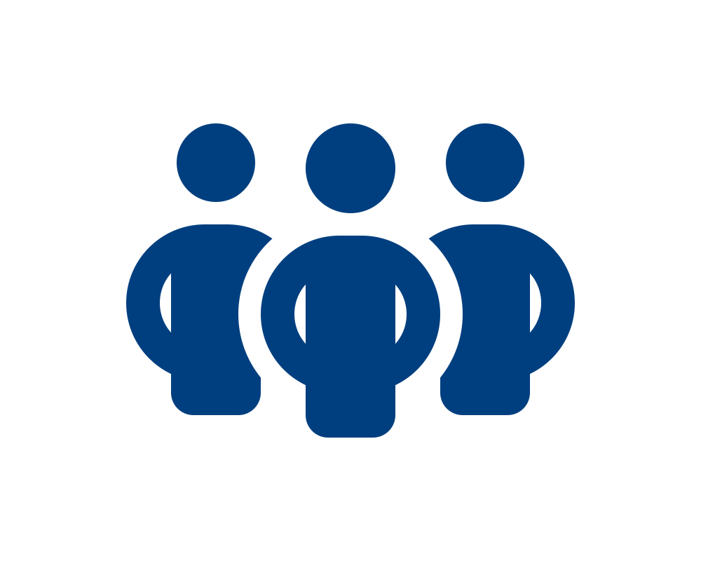 Icon of a group of three people