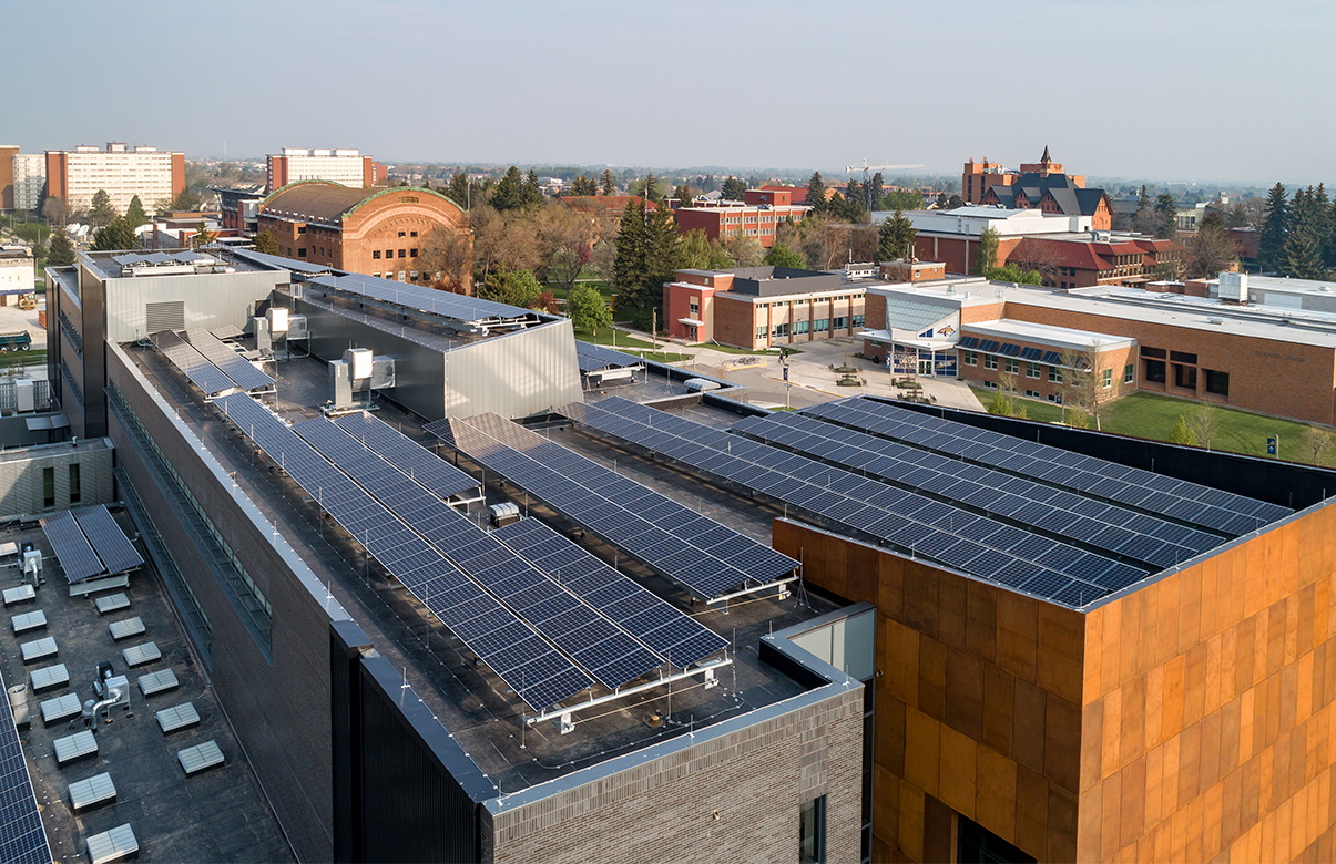216 KW photovoltaic system on Norm Asbjornson Hall