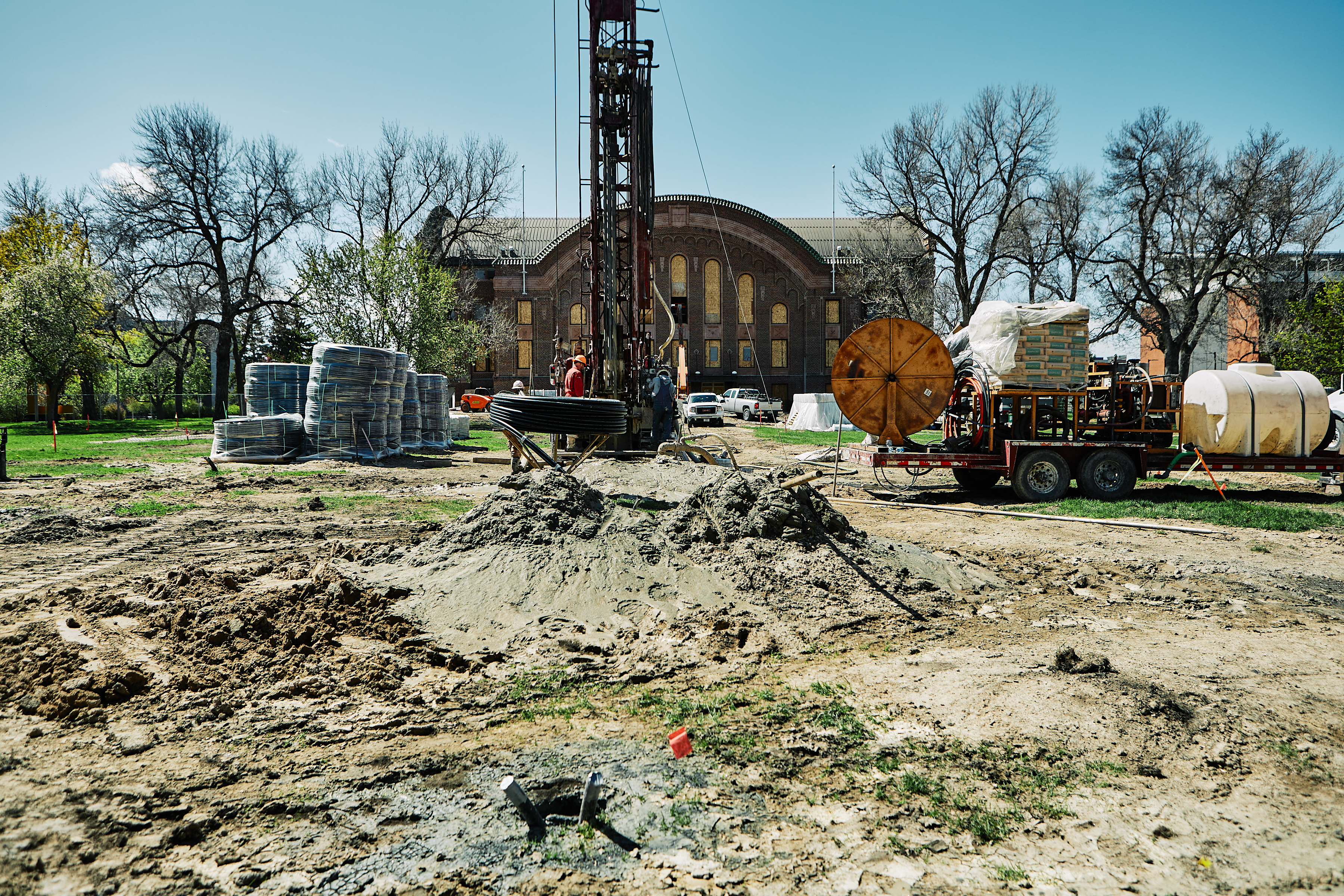 Geothermal bore field drilling in Romney Oval