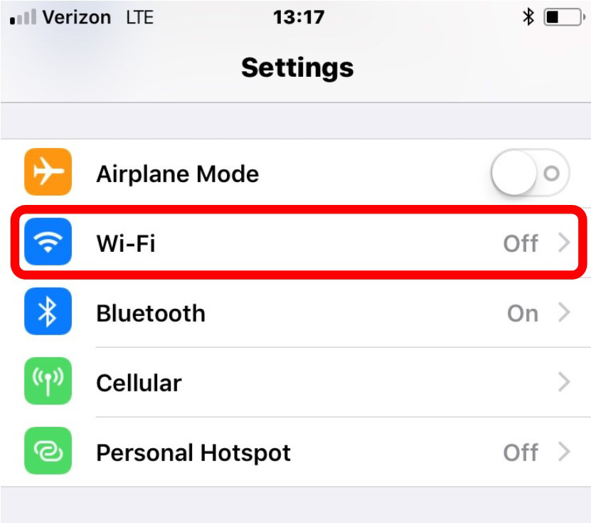 Wireless Setup for iOS (Personal Devices) - Networks